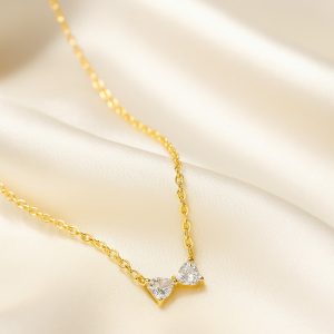 thin bow chain perfect for dailywear golden chain