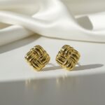 Golden Knot Studs