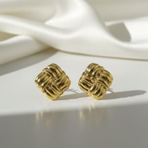 Golden Knot Studs
