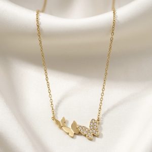 Trinity Butterfly Necklace