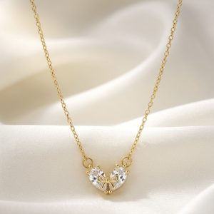 Twinkle Bow Heart Chain